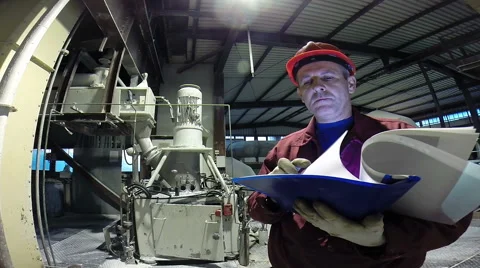 Industrial Plant Engineer Stock Footage 49958208