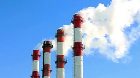 Industrial plant fuming. 1080p. Stock Footage