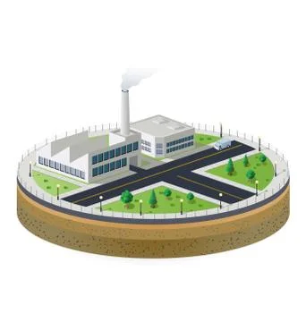 Industrial plant Stock Illustration