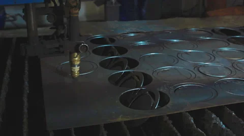 Industrial plasma cutting processing Vídeo Stock 58078792