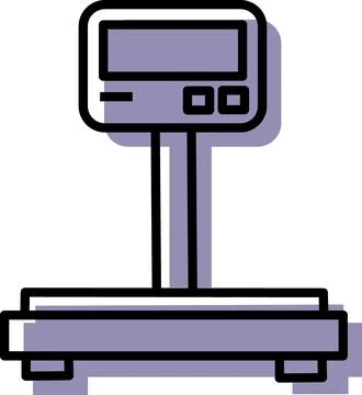 Industrial platform weighing scale logistics icon Stock Illustration