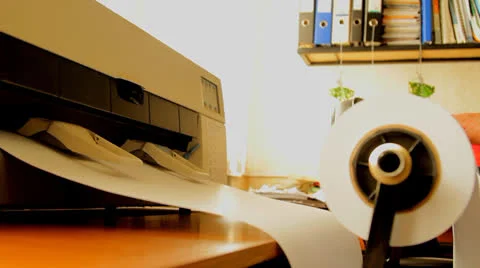 Industrial plotter printer Stock Footage 22519696