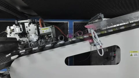 Industrial Pocket Spring manufacturing machine for mattress production 스톡 동영상 333470939