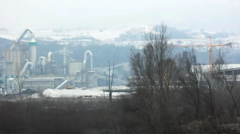 Industrial pollution. Camera move. Stock Footage 37185990