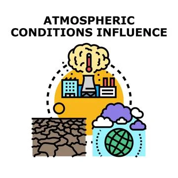 Industrial pollution causing climatic change and global warming Stock Illustration