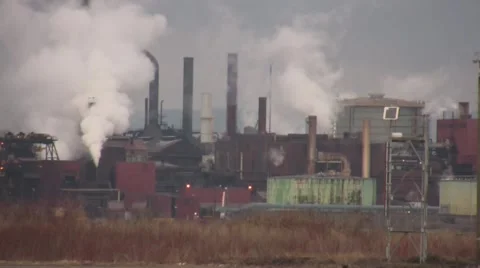 Industrial Pollution Stock Footage 1014754