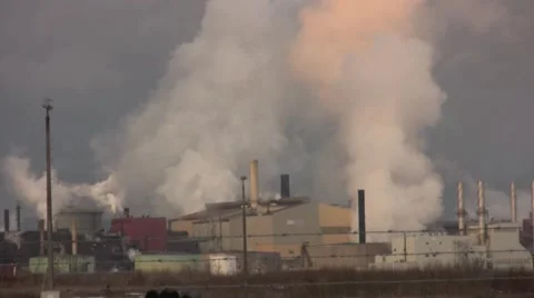 Industrial Pollution Stock Footage 1014768