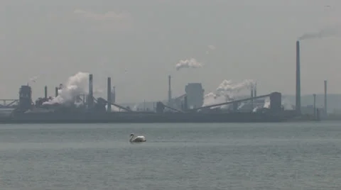 Industrial Pollution Stock Footage 25632645