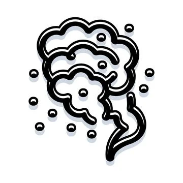 Industrial pollution smoke cloud emitting carbon fumes Stock Illustration