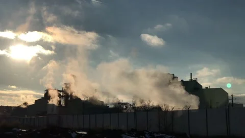 Industrial Pollution in Winter Video stock 101199005