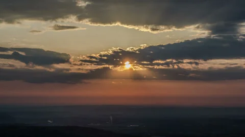 Industrial polution sunrise time lapse HD Stock Footage 36981579