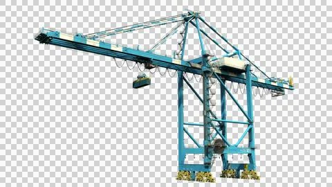 Industrial port cargo crane loading container. Harbor Crane Ilustração Stock