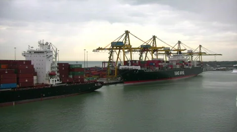 Industrial port Stock Footage 89337