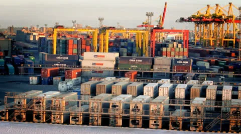 Industrial port Stock Footage 26183014