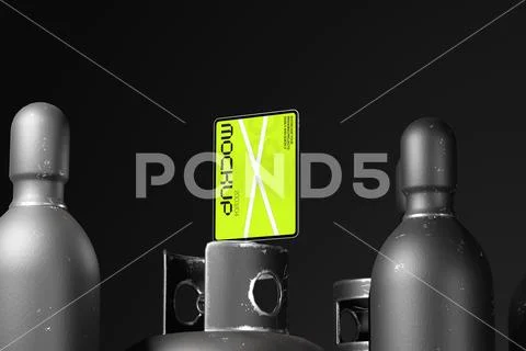 Industrial Poster Mockup Display PSD Template