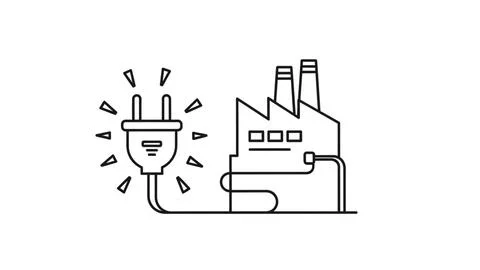 Industrial power connection Illustrazione stock