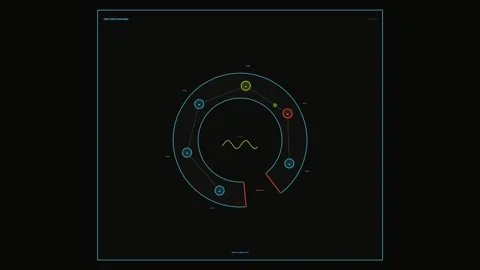 Industrial Power Dispatch HUD Seamless Loop Vídeo Stock 342265274