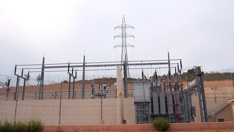 Industrial power transformer Stock Footage 115972804