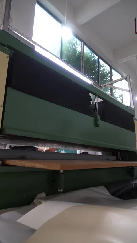 Industrial Press Machine Closes During Production Vertical Video Stock Footage 340182733