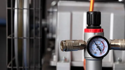 Industrial Pressure Sensor Display Stock Footage 288737895