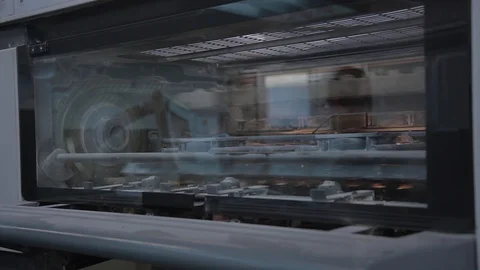 Industrial print machine in action Vidéo 109556076