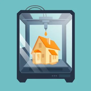 Industrial printer Stock Illustration