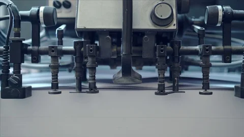 Industrial printer working in a plant Video stock 93868438