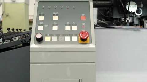 Industrial printing machine Stock Footage