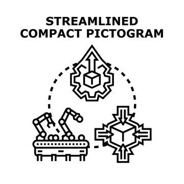 Industrial process automation optimizing production efficiency concept Stock Illustration