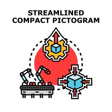 Industrial process automation optimizing production efficiency concept Stock Illustration