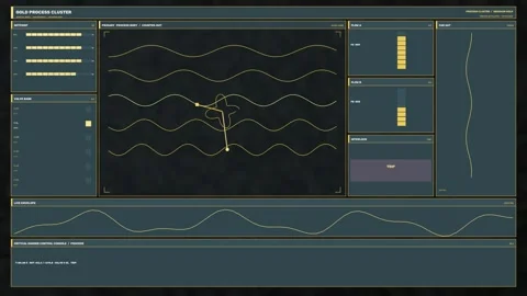 Industrial Process Control HUD Seamless Loop Stock Footage 342332310