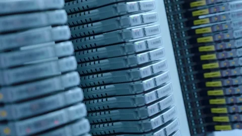 Industrial process control units in an industrial plant with flashing indicators Stock Footage 330876513