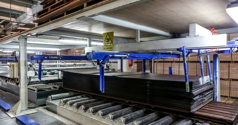 Industrial process in factory Stock Footage 74434836