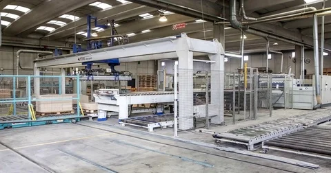 Industrial process in factory Stock Footage