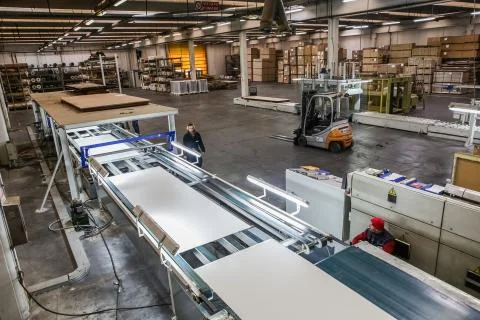 Industrial process in factory Stock Photos