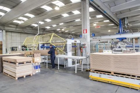 Industrial process in factory Stock Photos