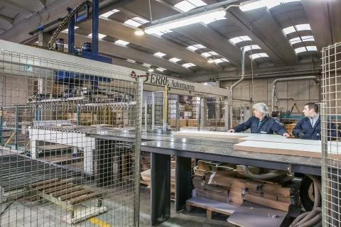 Industrial process in factory Stock Photos