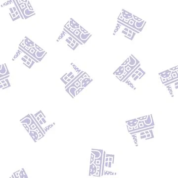 Industrial processing solid waste glyph vector seamless pattern Illustrazione stock