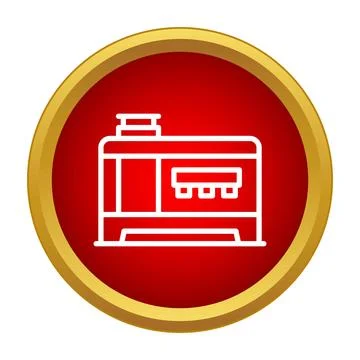 Industrial processing unit icon representing machinery or technology Stock Illustration