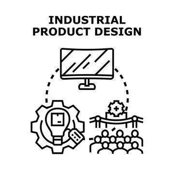 Industrial product design concept developing new products Stock Illustration