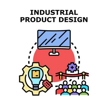Industrial product design concept developing new products Stock Illustration