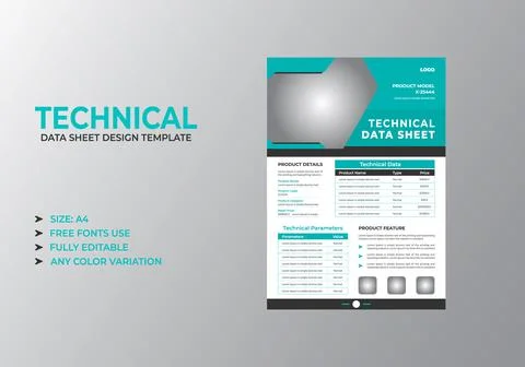 Industrial Product Technical Specification Template Иллюстрация