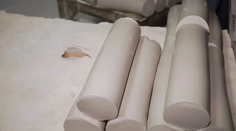 Industrial Production of Porcelain Tableware 2 Stock Footage 62790443