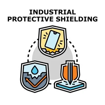 Industrial protective shielding concept vector illustration Stock Illustration