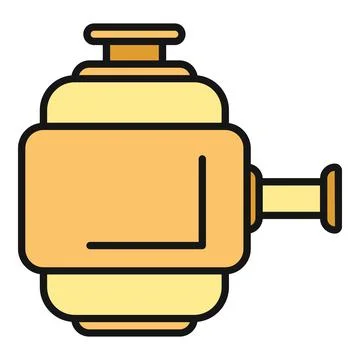 Industrial pump engine motor equipment icon vector Stock Illustration