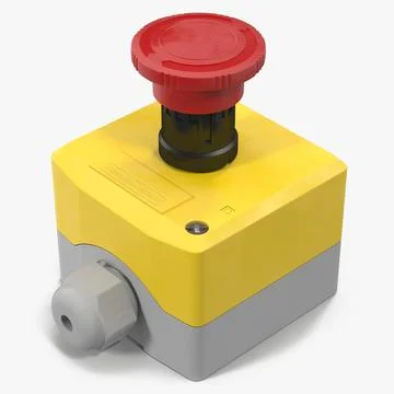 Industrial Push Button Switch 3D Model