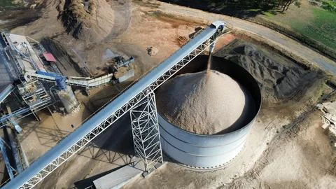 Industrial quarry processing plant Stock Photos