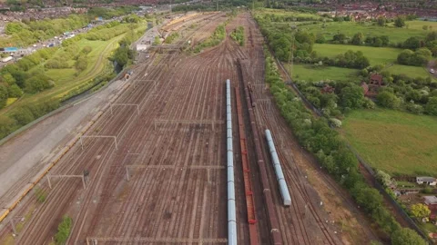 Industrial Rail Network And Freight Transportation From Above Vidéo 334648668