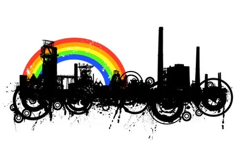 Industrial rainbow Stock-Illustration
