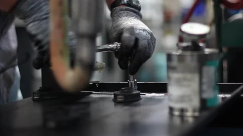 Industrial Ratchet Stock Footage 61438034